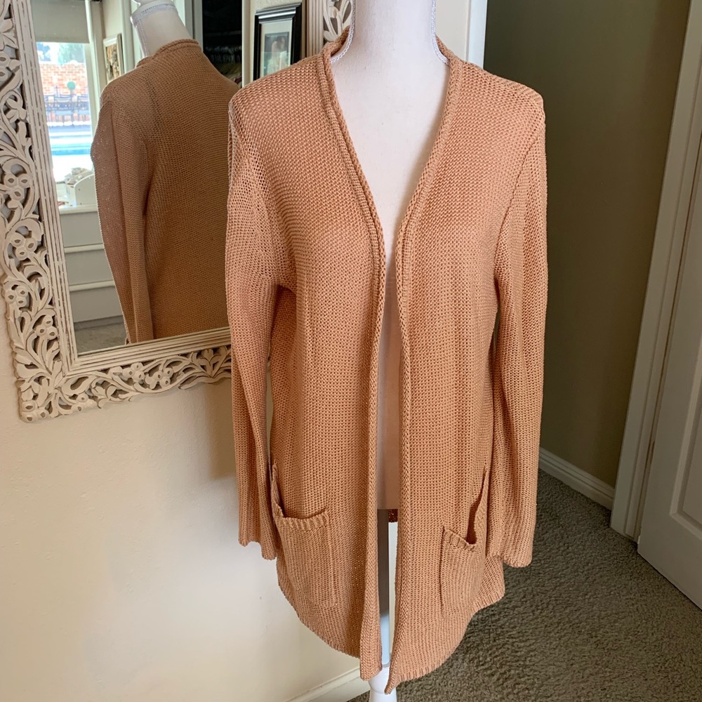 Peach knit cardigan